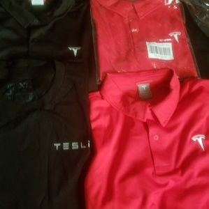 tesla polo and short sleeve tshirt